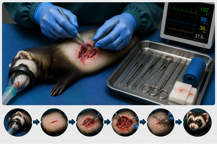 Cirugía huron urgencias veterinarias